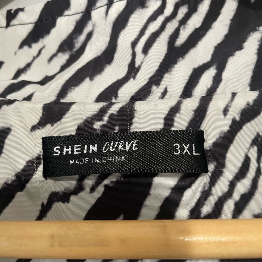 Shein Curve Zebra Print Bomber Jacket Size 3x Plus - image 7